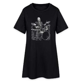 Grover Cleveland joue de la batterie - Robe T-shirt Femme - noir - Devant