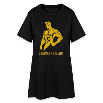 La symétrie est l’art, l’âge d’or de la motivation du bodybuilding - Robe T-shirt Femme - noir - Devant