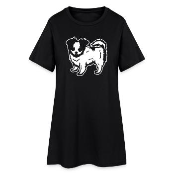Croquis de chien - Robe T-shirt Femme - noir - Devant