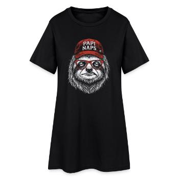 Gorille hipster avec une casquette rouge - Robe T-shirt Femme - noir - Devant