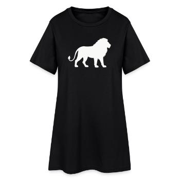 Lion - Robe T-shirt Femme - noir - Devant