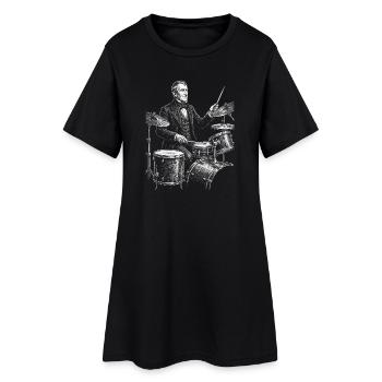 William Henry Harrison joue de la batterie - Robe T-shirt Femme - noir - Devant