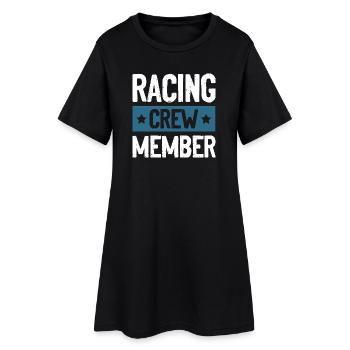 Racing Crew - Frauen T-Shirt-Kleid - Schwarz - Vorne