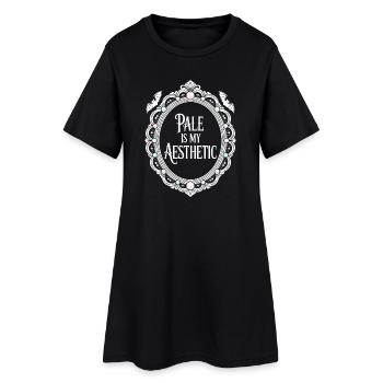 Typographie à cadre esthétique pâle - Robe T-shirt Femme - noir - Devant