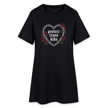 Mois de la Fierté LGBT - Protéger les enfants trans - Robe T-shirt Femme - noir - Devant