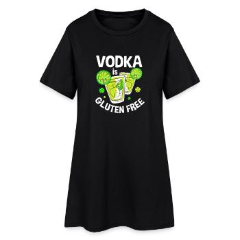 Sans gluten - Robe T-shirt Femme - noir - Devant