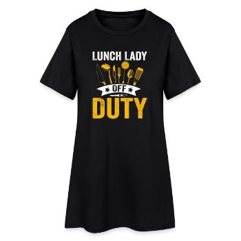 Lunch Lady Duty Kitchen Heroine - Women’s T-Shirt Dress - black - Front