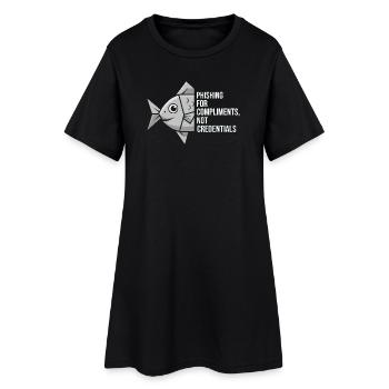 Le phishing pour compléter la cybersécurité - Robe T-shirt Femme - noir - Devant