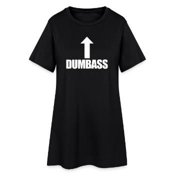 Flèche d’idiot en haut drôle, je suis un idiot - Robe T-shirt Femme - noir - Devant