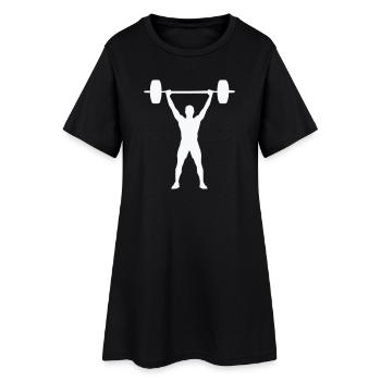 Haltérophilie Silhouette Entraînement avec poids - Robe T-shirt Femme - noir - Devant
