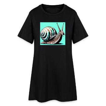 Snail - Women’s T-Shirt Dress - black - Front
