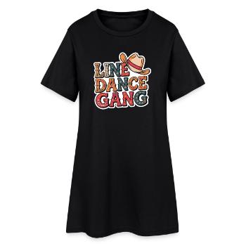 Line Dance Gang - Women’s T-Shirt Dress - black - Front