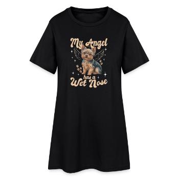 Yorkshire Terrier Yorkshire Race de chien Yorkshire - Robe T-shirt Femme - noir - Devant