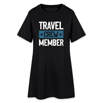 Équipe de voyage - Robe T-shirt Femme - noir - Devant
