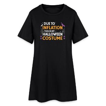 Halloween-Inflationskostüm - Frauen T-Shirt-Kleid - Schwarz - Vorne