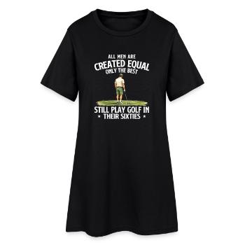 Best Men Golf in ihren Sechzigern-Humor - Frauen T-Shirt-Kleid - Schwarz - Vorne