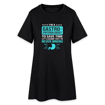 Gastro-entérologie - Robe T-shirt Femme - noir - Devant
