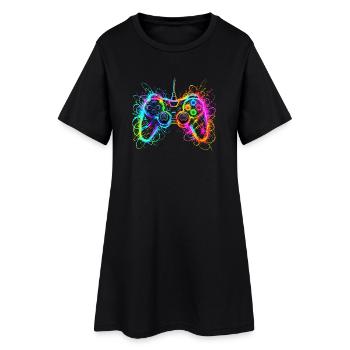 Joueur de manette de jeu - Robe T-shirt Femme - noir - Devant