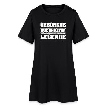 Buchhalter als Legende - Frauen T-Shirt-Kleid - Schwarz - Vorne