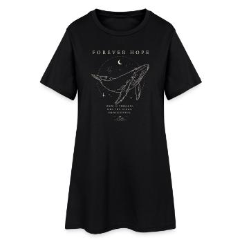 Forever Hope - Unforgotten Whale Bright Design - Women’s T-Shirt Dress - black - Front