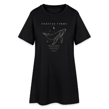 Forever Timmy - Unforgotten Whale Beige Fine Art - Robe T-shirt Femme - noir - Devant