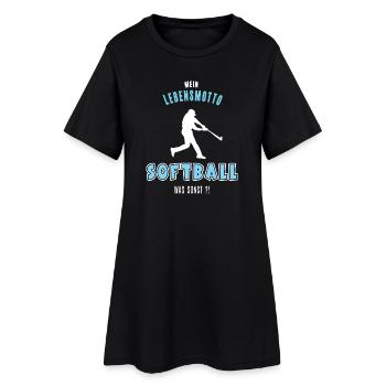 Softball Softballer Softballfan Softballspiel - Frauen T-Shirt-Kleid - Schwarz - Vorne