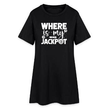 Bingo Player Where Is My Jackpot Bingo - Frauen T-Shirt-Kleid - Schwarz - Vorne