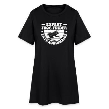 Frog Catcher Expert Frog Finder Extraordinaire - Frauen T-Shirt-Kleid - Schwarz - Vorne