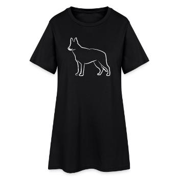 Sketch du berger allemand - Robe T-shirt Femme - noir - Devant