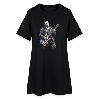 Theodore Roosevelt Guitariste avec Flags Guitar - Robe T-shirt Femme - noir - Devant