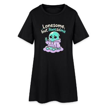 Lonesome Ghost - Frauen T-Shirt-Kleid - Schwarz - Vorne