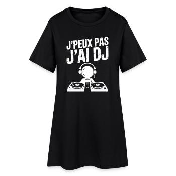 JE_PEUX_PAS_J-AI_DJ - Robe T-shirt Femme - noir - Devant