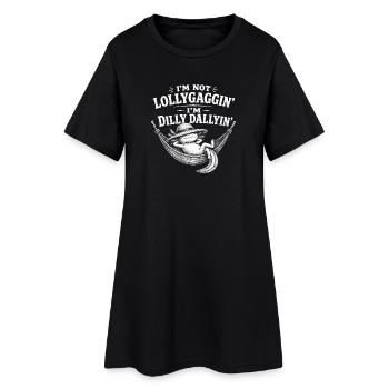 Je ne traîne pas, je traîne, Axolotl ! - Robe T-shirt Femme - noir - Devant