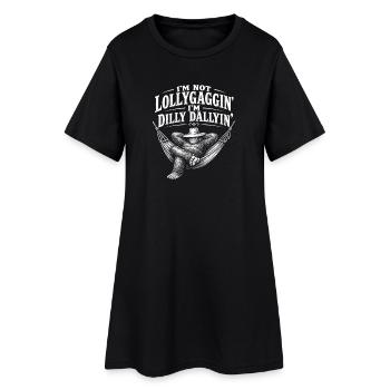 Je ne traîne pas, je traîne, Bigfoot ! - Robe T-shirt Femme - noir - Devant