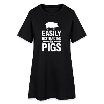 Dictons de cochons Cochons Cadeau drôle de cochon - Robe T-shirt Femme - noir - Devant