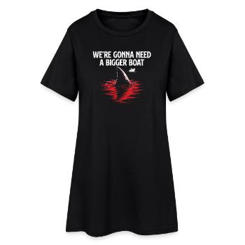 Besoin d’une citation drôle sur un requin plus gros - Robe T-shirt Femme - noir - Devant