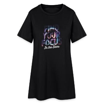 Trouvez votre attention dans les étoiles - Robe T-shirt Femme - noir - Devant