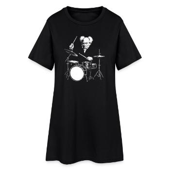 Schopenhauer Batteur Burst Silhouette - Robe T-shirt Femme - noir - Devant