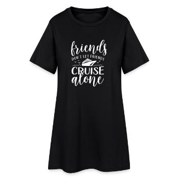 Les amis ne laissent pas les amis rouler seuls - Robe T-shirt Femme - noir - Devant