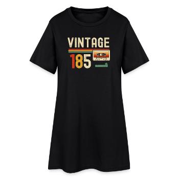 Vintage 85 Cassette rétro - Robe T-shirt Femme - noir - Devant