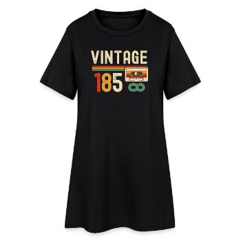 Vintage 85 Cassette Retro - Robe T-shirt Femme - noir - Devant