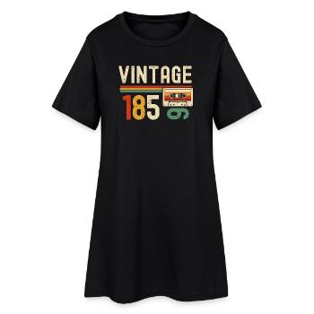 Vintage 185 Cassette Retro - Robe T-shirt Femme - noir - Devant