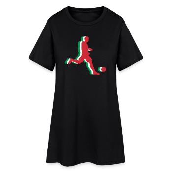 Fussball Italien Fan Italy Soccer - Frauen T-Shirt-Kleid - Schwarz - Vorne