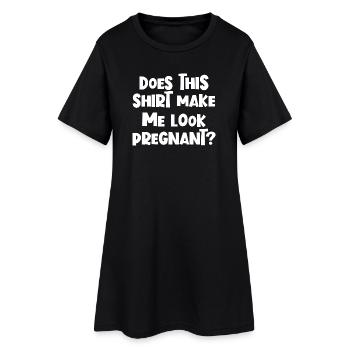 C’est drôle, non ? Est-ce que ce t-shirt me laisse enceinte - Robe T-shirt Femme - noir - Devant