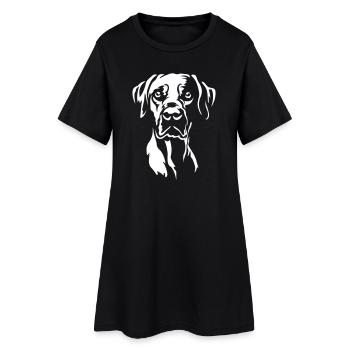 Rhodesian Ridgeback Kopf "Black Edition" - Frauen T-Shirt-Kleid - Schwarz - Vorne