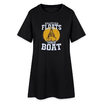 Whatever Floats Your Boat Sailor Sail Captain - Frauen T-Shirt-Kleid - Schwarz - Vorne
