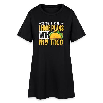 Taco About a Party Tacos - Frauen T-Shirt-Kleid - Schwarz - Vorne
