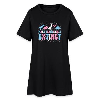 Mois de la Fierté LGBTQ - Éteindre la transphobie - Robe T-shirt Femme - noir - Devant