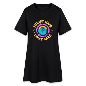 Magasin d’occasion friperie, friperie, ne se soucie pas du magasin d’occasion - Robe T-shirt Femme - noir - Devant