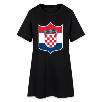 Croatie (Hrvatska) - Robe T-shirt Femme - noir - Devant